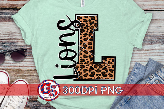 Leopard Lions L PNG for Sublimation