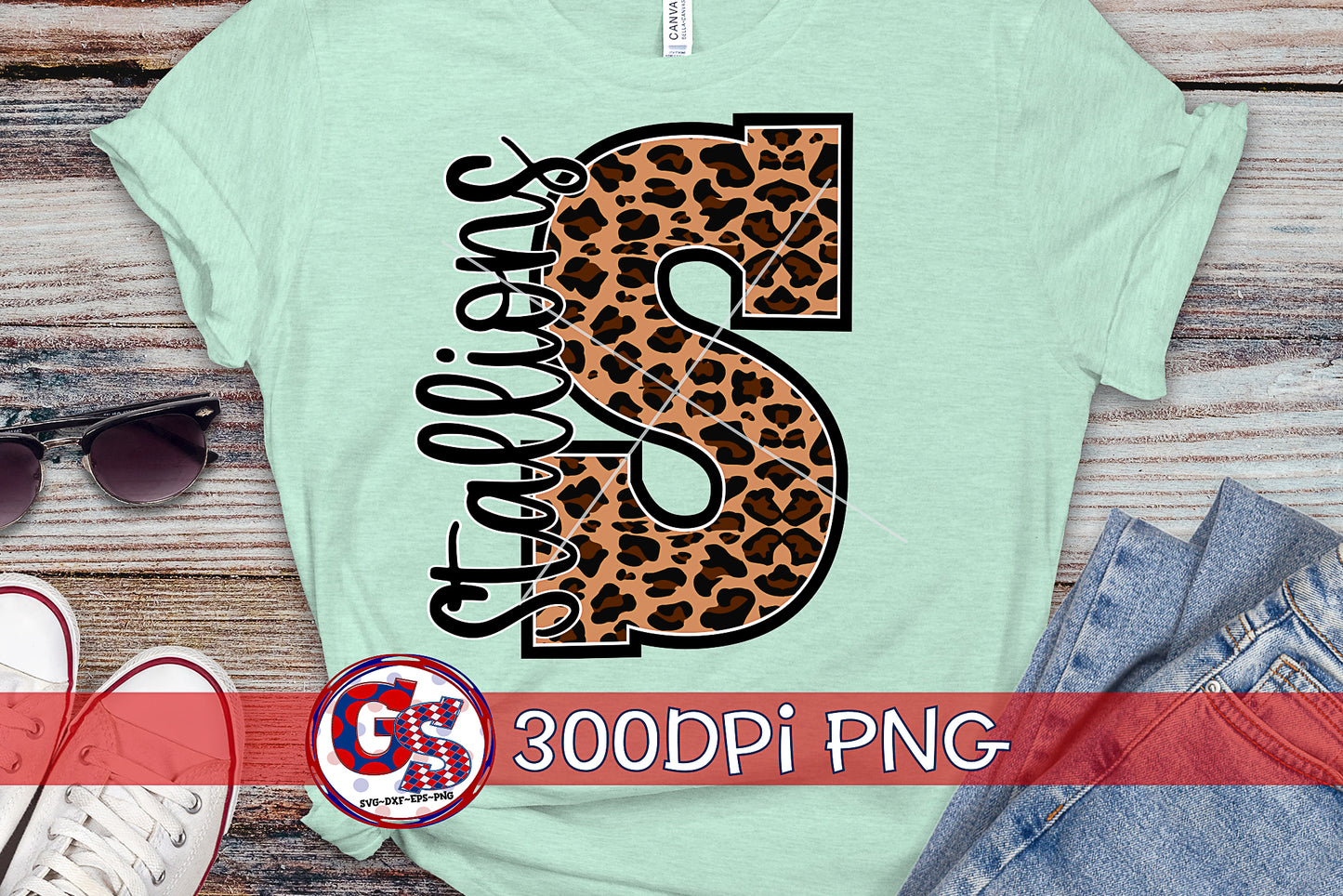 Leopard Print Stallions S PNG for Sublimation