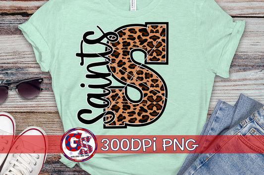 Leopard Print Saints S PNG for Sublimation