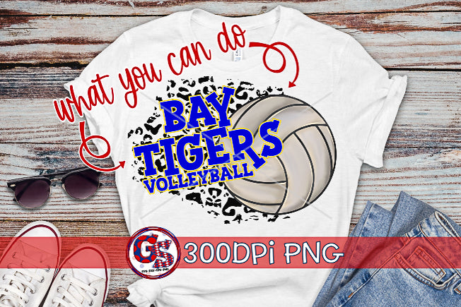 Volleyball Leopard PNG for Sublimation