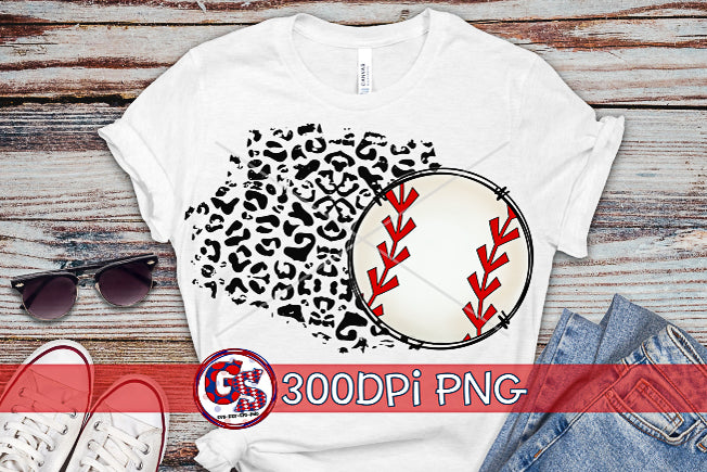 Baseball Leopard PNG for Sublimation