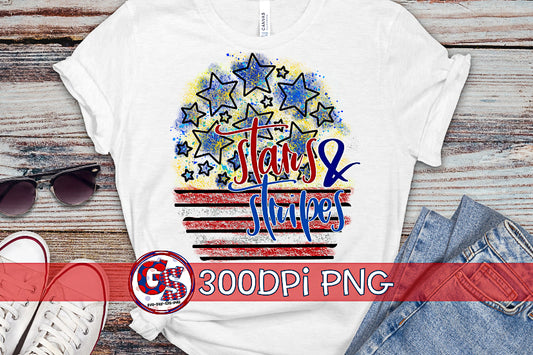 Stars & Stripes PNG for Sublimation-July 4th