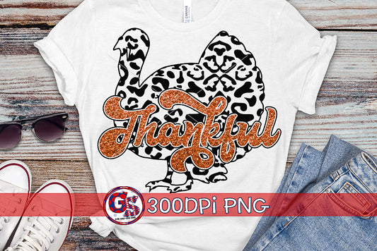 Thankful Turkey PNG For Sublimation