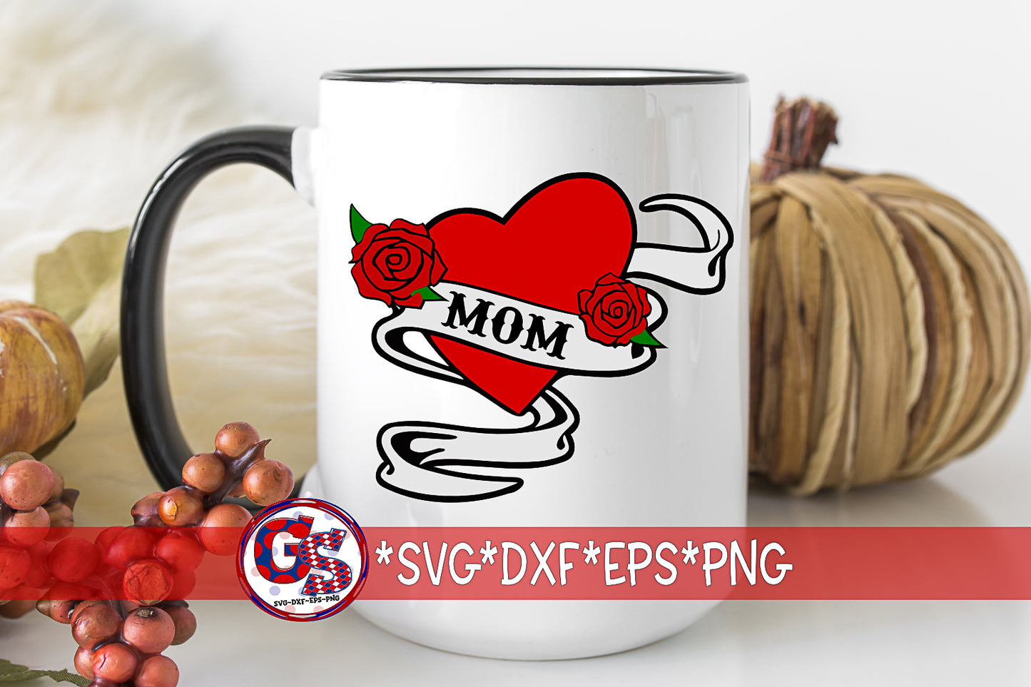 Mom Tattoo SVG DXF EPS PNG