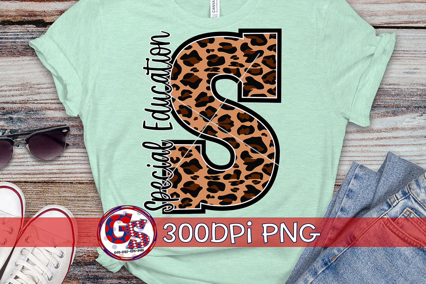 Leopard Print Special Education S PNG for Sublimation