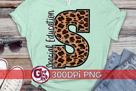 Leopard Print Special Education S PNG for Sublimation