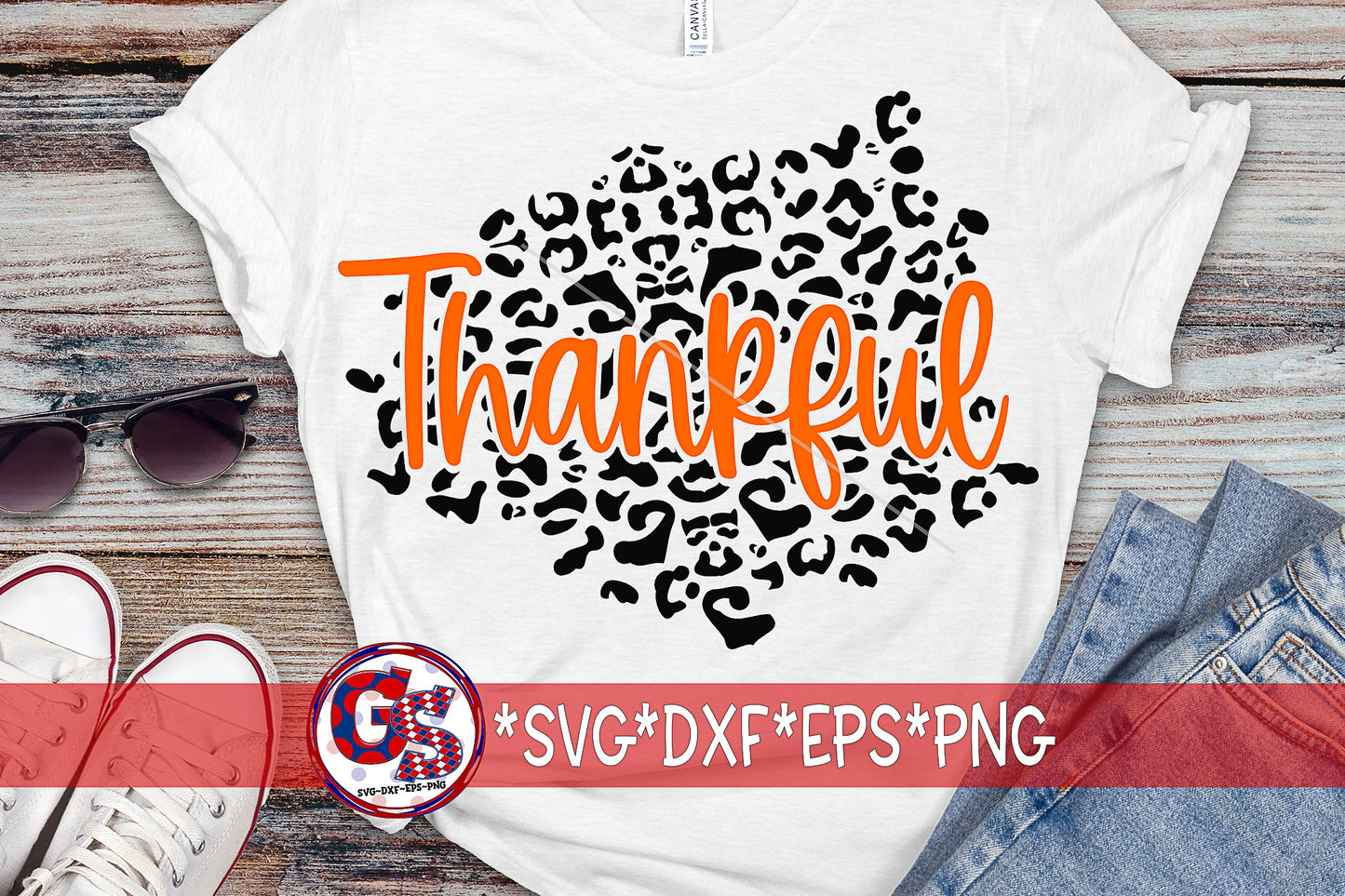 Thankful Leopard Print SVG DXF EPS PNG