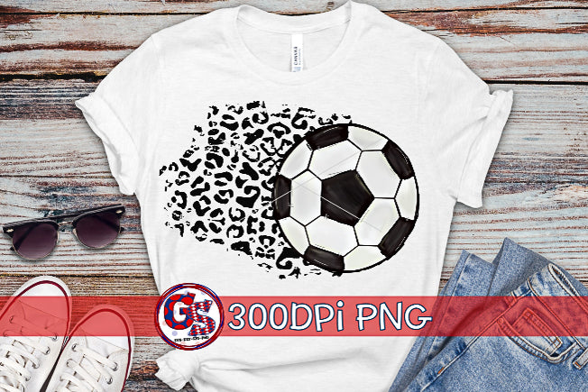 Soccer Leopard PNG for Sublimation