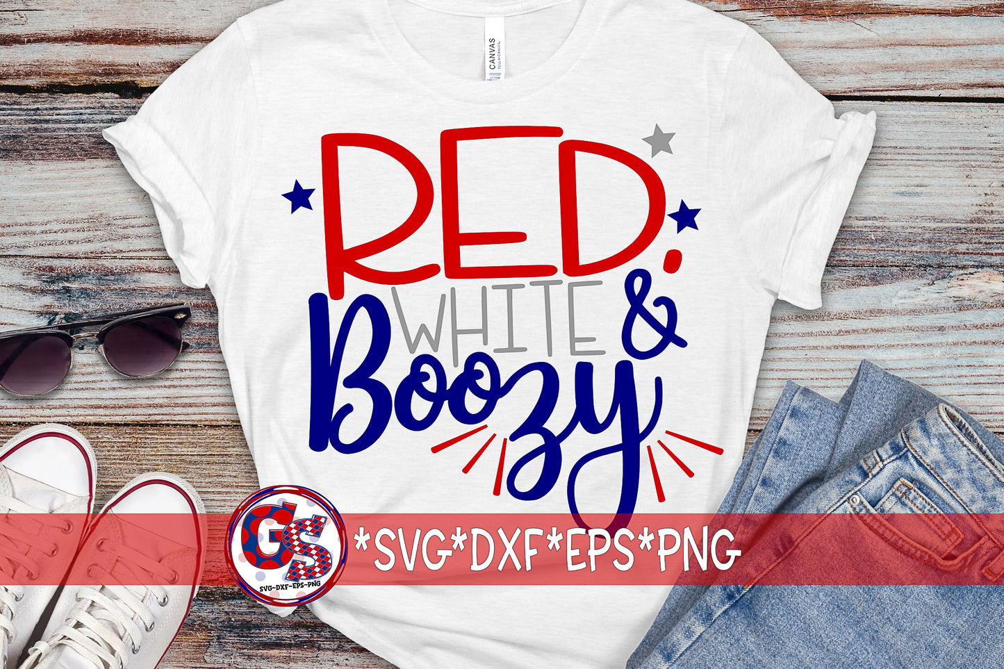 Red White & Boozy SVG DXF EPS PNG