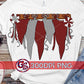 Burgundy and Grey Spirit Pennants PNG for Sublimation-Homecoming PNG