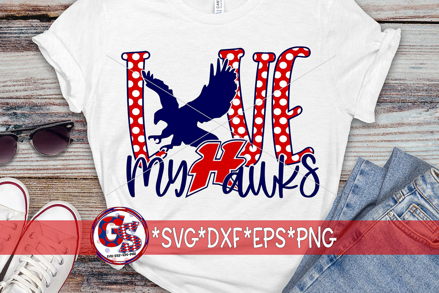 Love My Hawks SVG DXF EPS PNG