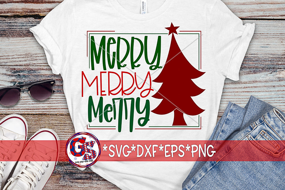 Merry Merry Merry SVG DXF EPS PNG