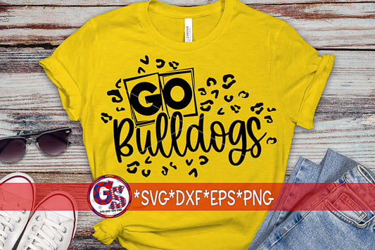 Go Bulldogs Leopard Print SVG DXF EPS PNG