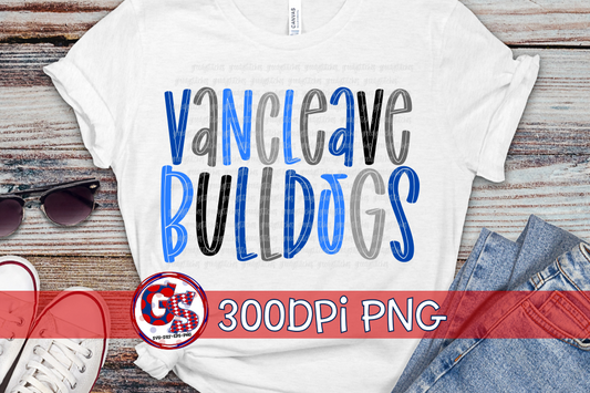 Vancleave Bulldogs PNG for Sublimation