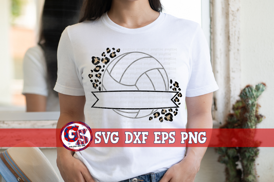 Volleyball Banner SVG DXF EPS PNG