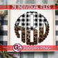 Fall/Winter Black & White Buffalo Plaid & Leopard Scalloped Monogram Set PNG for Sublimation