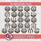 Fall/Winter Black & White Buffalo Plaid & Leopard Scalloped Monogram Set PNG for Sublimation