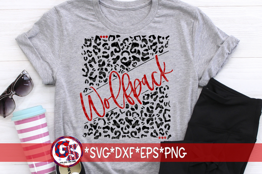 Wolfpack Leopard Print SVG DXF EPS PNG
