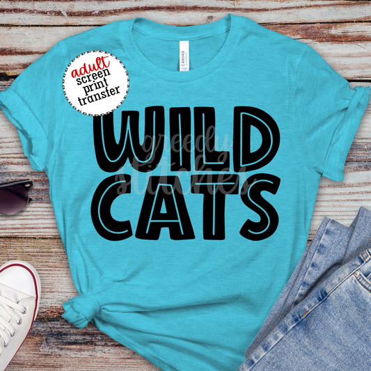 Wildcats Adult Screen Print Transfer