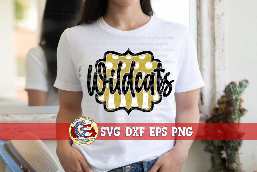 Wildcats Frame SVG DXF EPS PNG
