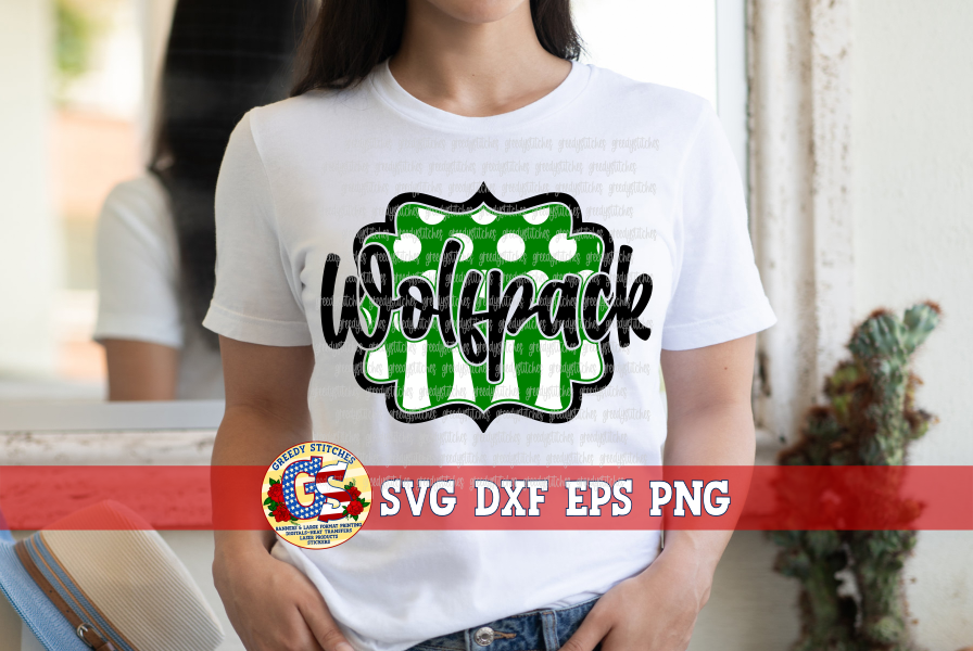 Wolfpack Frame SVG DXF EPS PNG