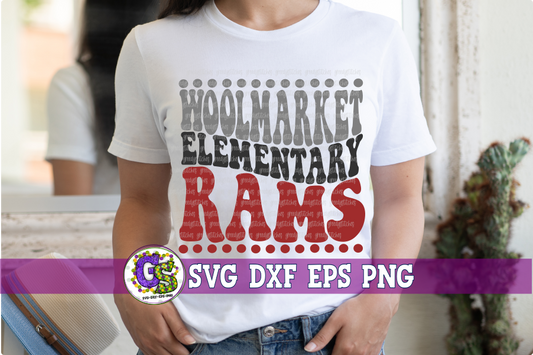 Woolmarket Elementary Rams Groovy Wave SVG DXF EPS PNG