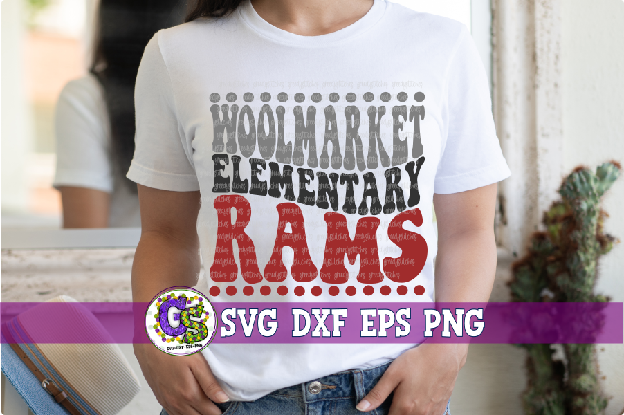 Woolmarket Elementary Rams Groovy Wave SVG DXF EPS PNG