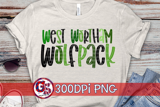 West Wortham Wolfpack PNG for Sublimation