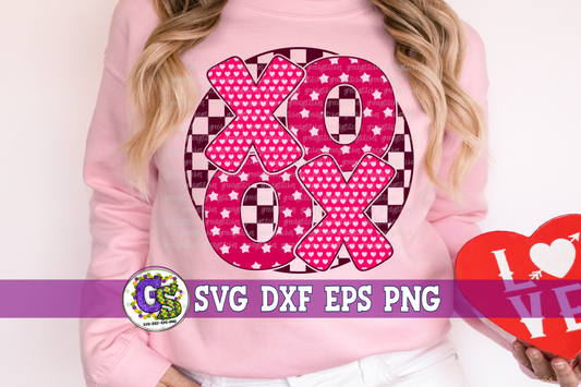 Retro XOXO Y'all SVG DXF EPS PNG