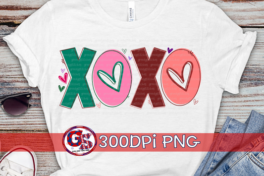 Valentine's Day XOXO PNG Sublimation