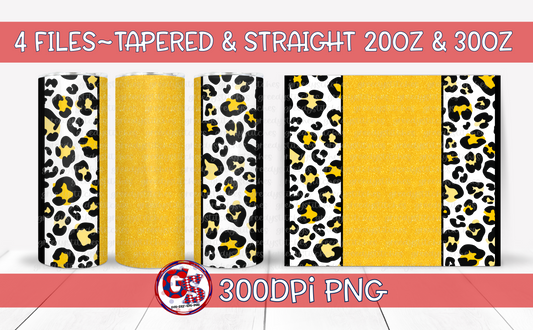 Yellow Tumbler Wraps PNG for Sublimation