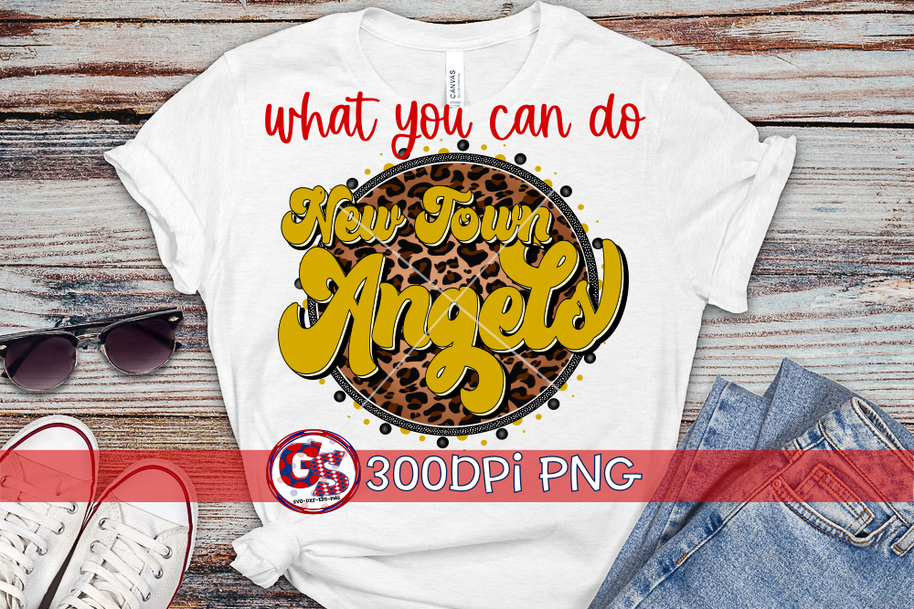 Scatter Yellow and Black Medallion PNG for Sublimation